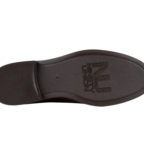 Stylish Modern Fashion Stretchy Leather Knee High Brown Riding Flat Boots - Picture 8 of 9